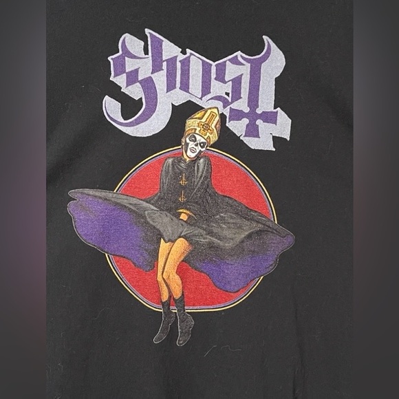 Port and Company Tops - Ghost Band Graphic T-shirt Papa 3 Occult Rock Metal Goth Vintage Style XL